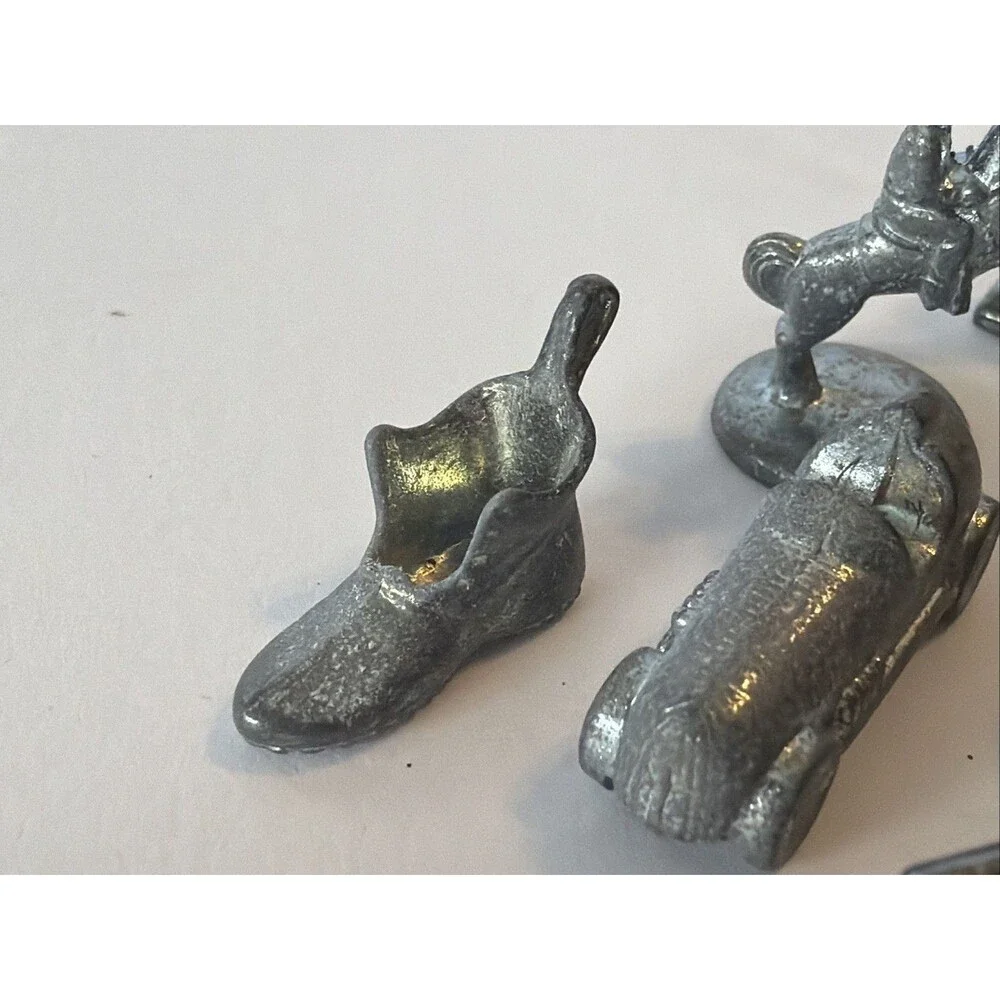 Monopoly Replacement Tokens Battleship Dog Horse Boot Cannon Hat Thimble Vintage